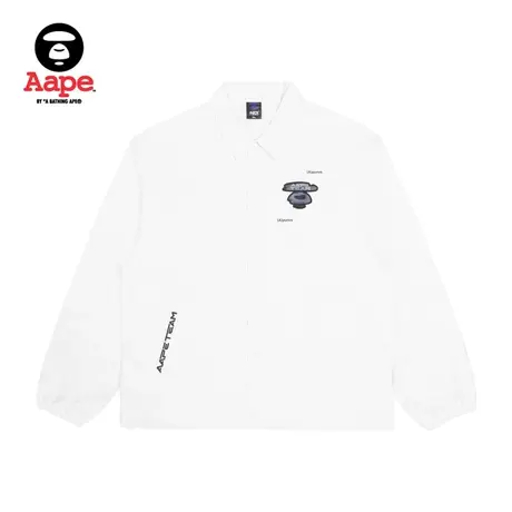 Aape旗舰店男装秋冬字母印花猿颜教练夹克外套7535XXJ商品大图