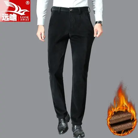 男士休闲裤秋冬宽松大码灯芯绒男裤直筒裤男商务长裤子男冬季外穿商品大图
