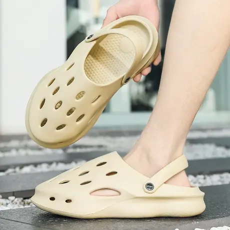 雨鞋夏日时尚水鞋男款软底软面厨房防滑鞋男胶鞋钓鱼鞋劳保凉拖鞋商品大图