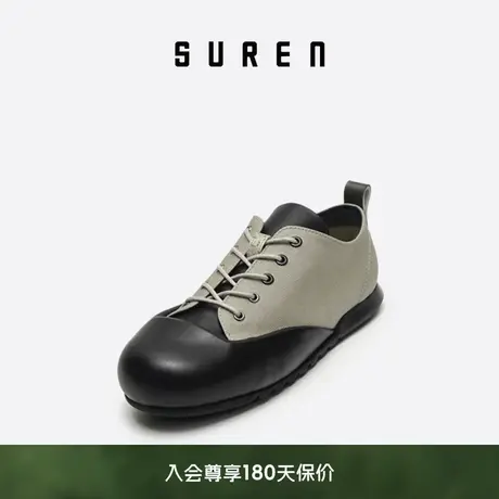 素人SUREN 原创设计小众女士轻防水低帮可爱圆头帆布单鞋246商品大图