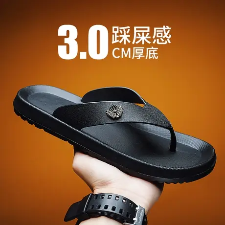 罗马人字拖男款2023夏季外穿男休闲沙滩夹拖防滑户外凉拖鞋皮凉鞋商品大图