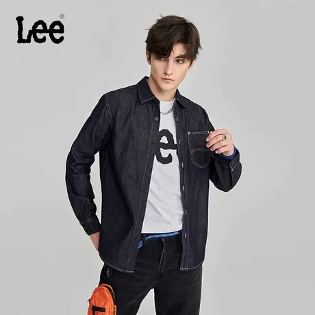 Lee2023秋冬男士牛仔衬衫上衣长袖翻领潮流全棉LMT0065696VC-898图片
