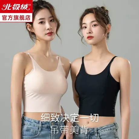 无痕内衣女小胸聚拢无钢圈美背一体背心式防下垂运动文胸罩夏季薄商品大图