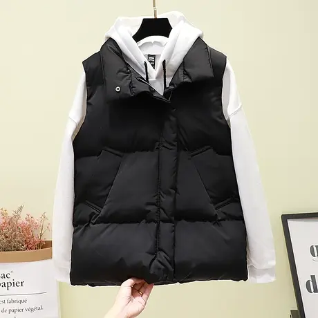 羽绒棉马甲女短款韩版马夹2023秋冬新款棉背心宽松面包棉服坎肩潮商品大图