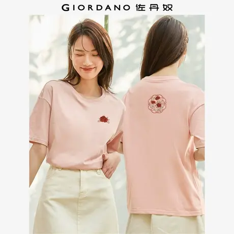 佐丹奴T恤女装印花纯棉圆领短袖T恤 69394023商品大图