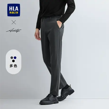 HLA/海澜之家轻商务时尚系列休闲裤秋款修身有型松紧腰裤子男士商品大图
