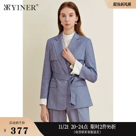 YINER音儿女装春季通勤简约复古短外套商品大图
