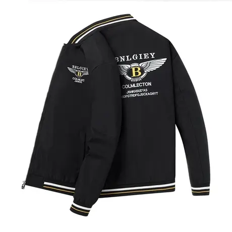 外套男士秋季潮流百搭修身休闲棒球领夹克男生青少年刺绣流行上衣商品大图