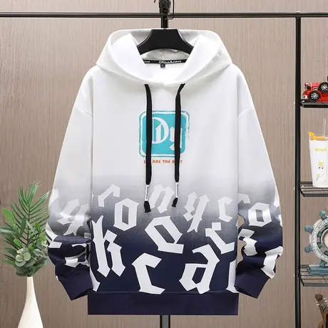 春秋季连帽卫衣男孩高中初中学生长袖T恤青少年大童休闲上衣服潮商品大图