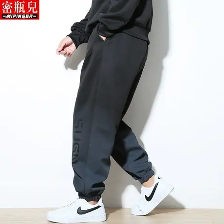 密瓶儿肥佬休闲运动裤男宽松秋季男士大码胖子加肥加大裤子男潮流商品大图