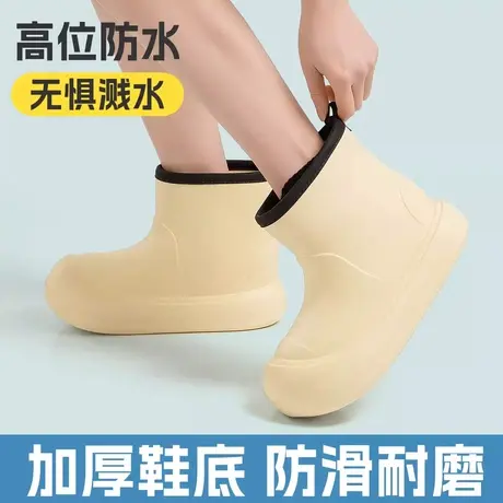 防水雨靴水鞋女款成人四季通用防滑耐磨时尚雨天网红外穿短筒雨鞋商品大图