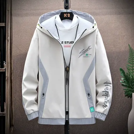 夹克男秋装上衣开衫外套青少年连帽卫衣秋季外传衣服帅气秋衣男装商品大图