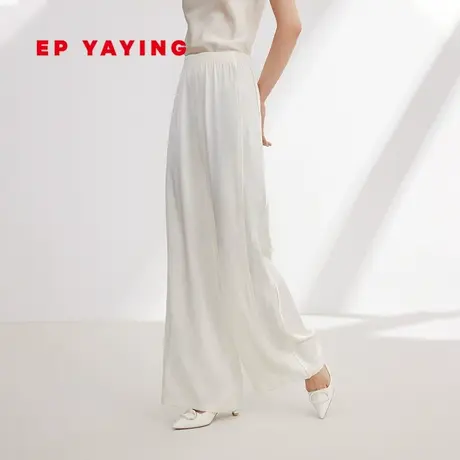 雅莹国风|民族系列 预售三醋酸提花直筒阔腿裤 2024春装6421A图片