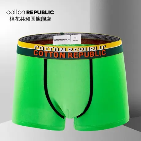 Cotton Republic/棉花共和国2020情侣款男士棉质解构款中腰平角裤商品大图
