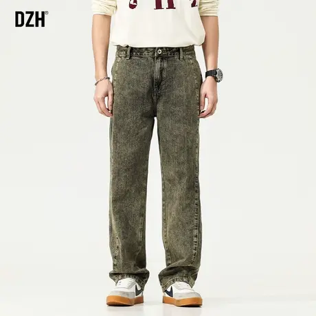男士秋季美式牛仔裤男直筒宽松2023新款潮男裤子大码男裤休闲长裤商品大图