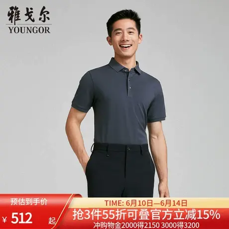 【商场同款】雅戈尔男士短袖T恤夏季新款官方商务休闲短袖T恤衫男图片