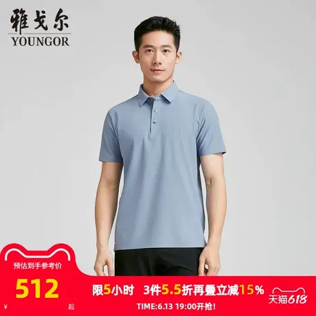 【商场同款】雅戈尔男士短袖T恤夏季新款官方商务休闲短袖男商品大图
