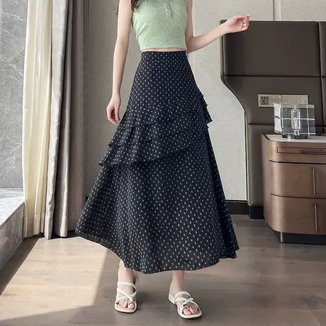 时尚气质波点夏季设计感半身裙女士2025年夏日新品休闲百搭裙子图片