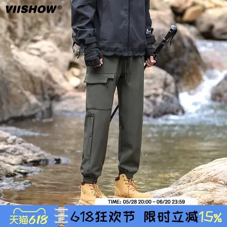 VIISHOW潮牌休闲裤男士秋冬款潮流百搭男裤2024新款潮流行长裤子商品大图