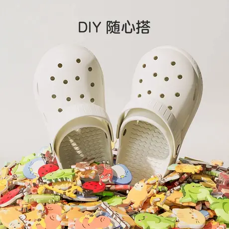 hotmarzz/黑玛洞洞鞋女外穿夏季网红爆款厚底踩屎感居家包头拖鞋商品大图