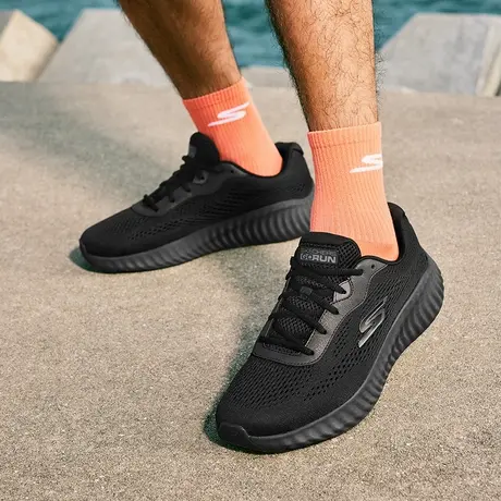 Skechers斯凯奇2025夏新款男跑步鞋厚底摇摇鞋休闲运动缓震健步鞋商品大图
