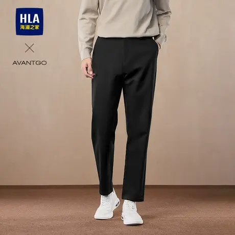 HLA/海澜之家轻商务经典系列休闲裤24秋冬新商务利落保暖裤子男图片