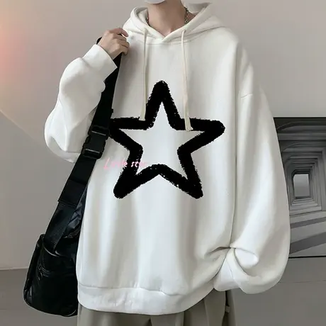 连帽卫衣男款春秋潮牌潮流宽松百搭外套新款休闲运动青少年上衣服商品大图