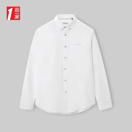 海一家经典牛津纺长衬2023秋季新款舒适青春休闲宽松长袖衬衫男商品大图