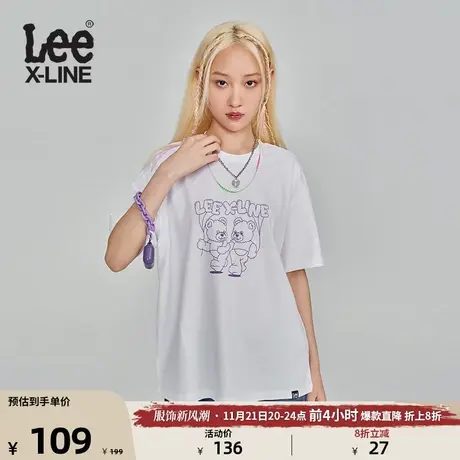 Lee23新品舒适男友版印花多色女短袖T恤潮LWT0055184LE图片