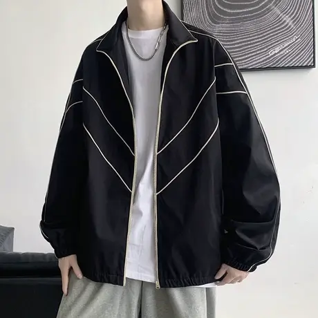 冲锋衣外套男秋季新款潮牌潮流棒球服立领休闲夹克男秋装上衣褂子商品大图