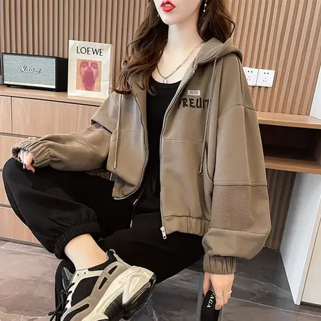 卫衣女春秋季韩版宽松oversize设计感小众ins早春薄款开衫外套潮商品大图