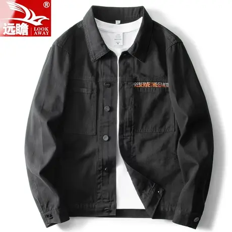 工装休闲夹克男春季2023新款翻领百搭男士上衣男潮牌春秋外套男款商品大图