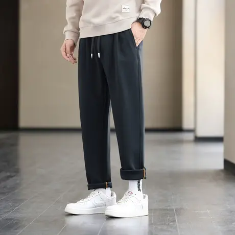 保暖宽松休闲裤潮流卫裤秋冬季男士运动长裤子直筒哈伦裤加厚男装商品大图