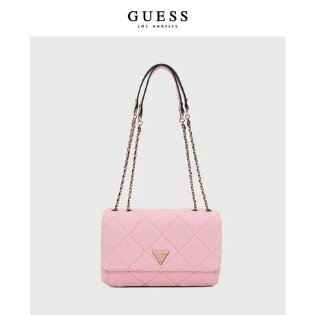 【38上新季】GUESS新款女士菱格包链条包包斜挎包百搭单肩包商品大图