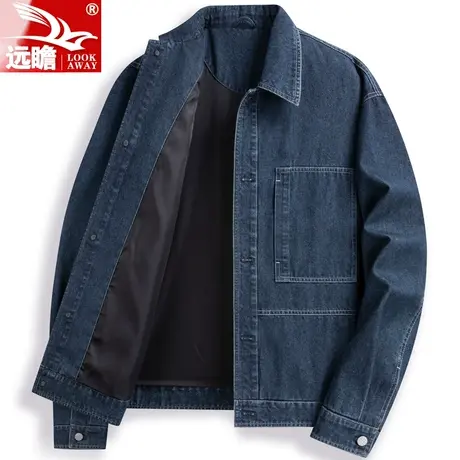 牛仔外套男春秋季2023新款潮牌宽松上衣工装百搭男士休闲夹克男款商品大图