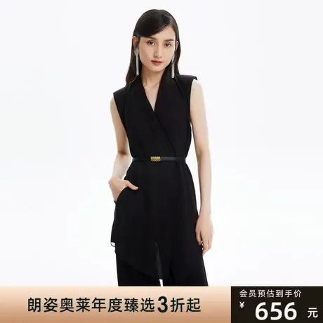 LANCY通勤马甲女朗姿新款夏季收腰西装马夹百搭女商场同款图片