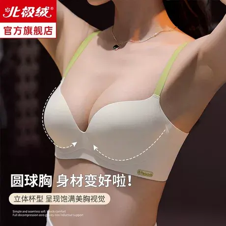 无痕内衣女小胸聚拢无痕显大无钢圈上托收副乳防下垂夏性感文胸罩图片