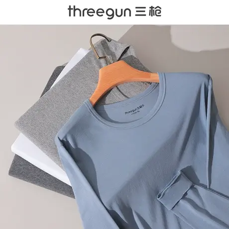 三枪男士纯棉保暖内衣男套装全棉春秋圆领中高领秋衣秋裤棉毛衫男商品大图