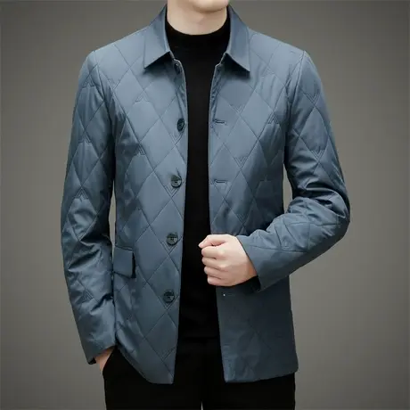秋冬季外套男士2024棉服翻领商务休闲棉衣中青年棉袄保暖外套上衣商品大图
