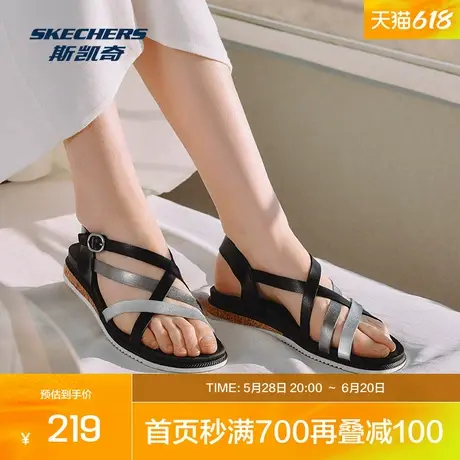 斯凯奇女鞋罗马时尚百搭凉鞋2025年新款简约百搭软底舒适沙滩鞋图片