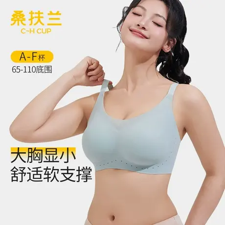 【鑫哥粉丝专属】桑扶兰内衣女无痕凉感无钢圈大胸显小显瘦文胸图片