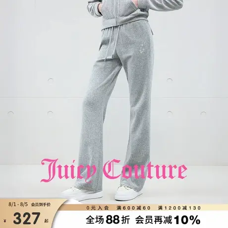 Juicy Couture橘滋休闲裤女2025年秋季新款气质丝绒微喇显瘦长裤商品大图