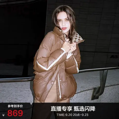LINCCHIC金羽杰羽绒服女收腰造型感短款羽绒服女冬季Y22801152商品大图