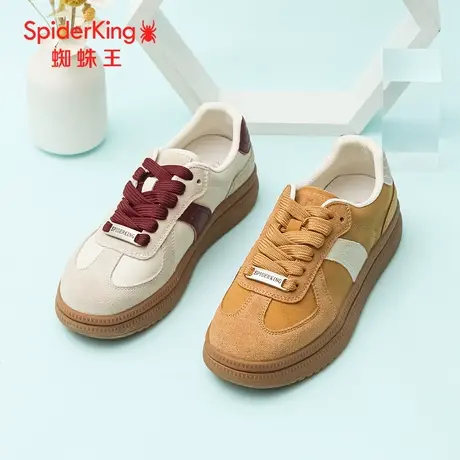 SPIDER KING/蜘蛛王德训鞋女真皮2025春商场新款经典港风复古软底商品大图