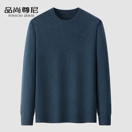 男士毛衣2023新款胸前刺绣小标多色圆领内搭打底衫长袖针织衫秋冬商品大图