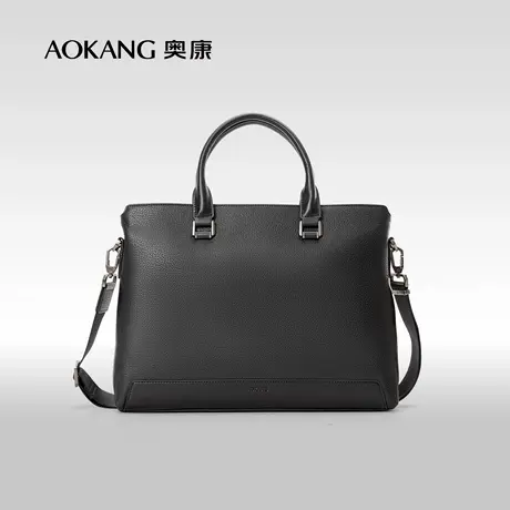 奥康公文包头层牛皮男包青年白领公务员商务手提包律师真皮斜挎包商品大图
