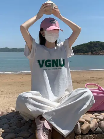 白色防棉短袖t恤女2023新款夏季小众设计感港风chic潮牌女装上衣商品大图