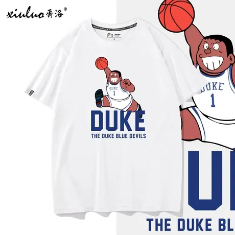秀洛鹈鹕胖虎T恤男联名蔡恩威廉森杜克大学T恤ZION篮球运动短袖商品大图