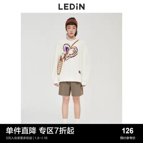 乐町格纹西装裤夏季女休闲遮肉中性短裤C1GCC3401商品大图