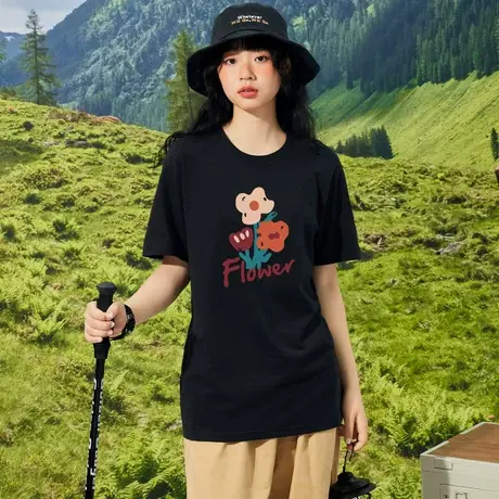 【99元/4件】真维斯Z+女装 纯棉宽松短袖T恤设计感百搭打底衫X图片